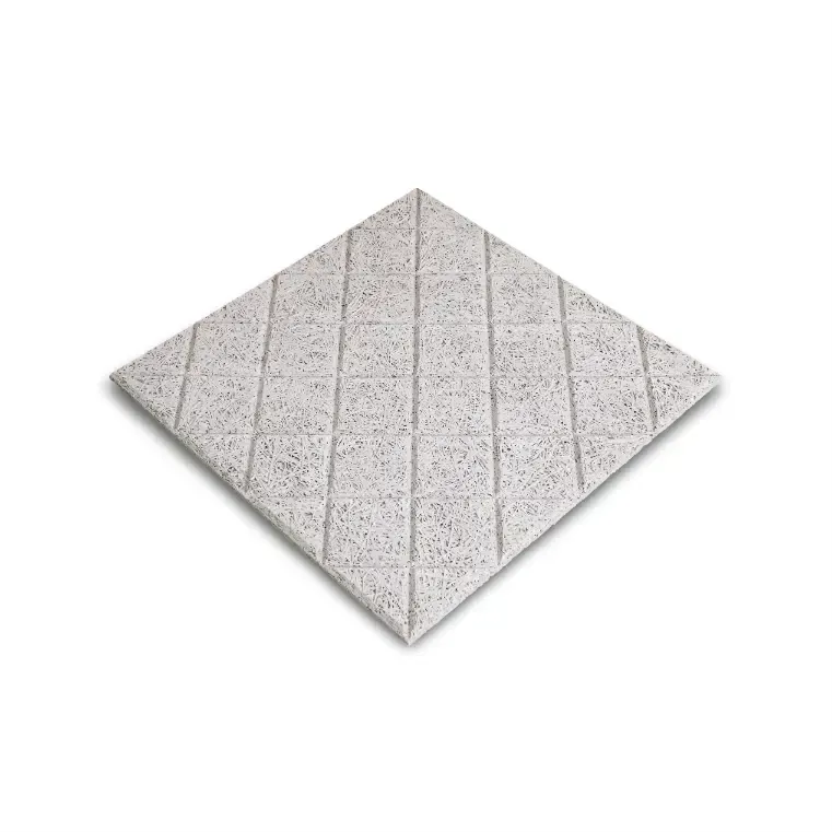 Patrate Diagonale - Wood wool panou acustic