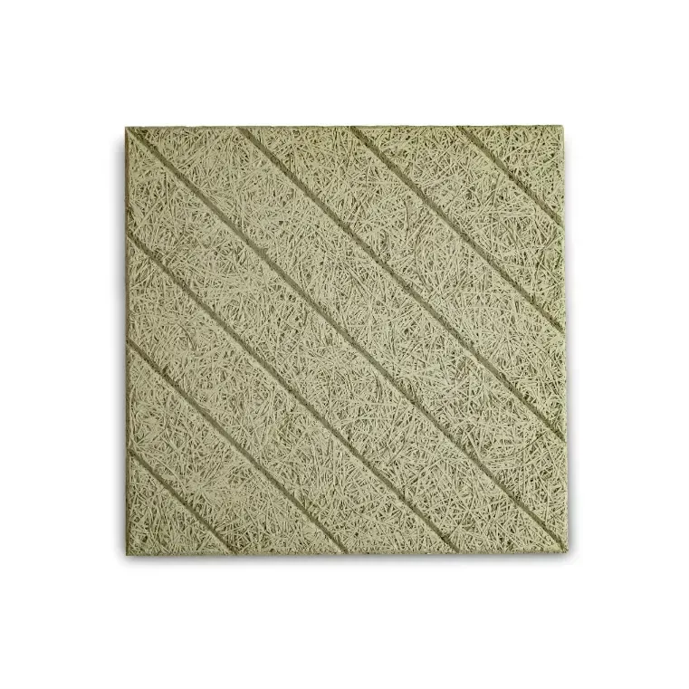 Linii Diagonale - Wood Wool Panou Acustic